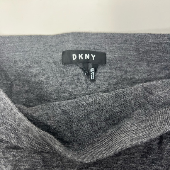 DKNY Women's Ruched Pencil 100% Merino Wool Skirt (Gray, Small) - Picture 4 of 8